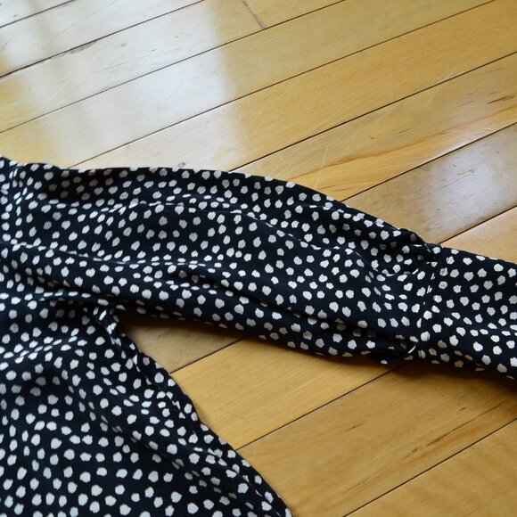 COS Womens Black Cupro Blend Blouse High Neck Back Buttoned US 14 - Picture 5 of 12